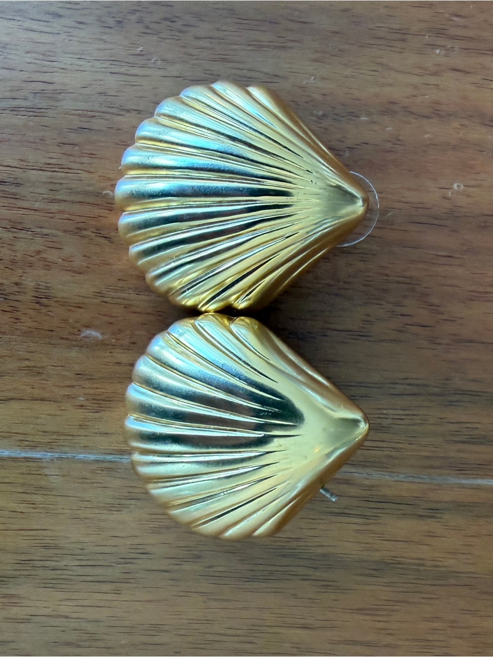 J.Crew Gold Shell-Shaped Clip-On Earrings - Women Accessories